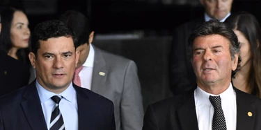 O ministro da Justiça, Sergio Moro, durante seminário do Dia Internacional Contra Corrupção, realizado no Ministério da Justiça, em Brasília.