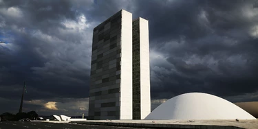 BRASILIA, BRAZIL - OCTOBER 27:  The Brazilian National Congress building is shown on October 27, 2014 in Brasilia, Brazil. Brazil's left-wing President Dilma Rousseff was narrowly re-elected yesterday and will serve another four years in Brazil's unique planned capital city. The modernist city was founded in 1960 and replaced Rio de Janeiro as the federal capital of Brazil. The city was designed by urban planner Lucio Costa and architect Oscar Niemeyer and is now a UNESCO World Hertiage site.  (Photo by Mario Tama/Getty Images)