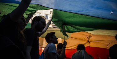 Tens of thousands of people participated in the annual Gay Pride March in Istanbul on June 29, 2014. Turkey is the only majority Muslim country where gay pride gatherings can take place. Photo by Jodi Hilton/NurPhoto/Sipa USA (Photo by Jodi Hilton/NurPhoto/Sipa USA)