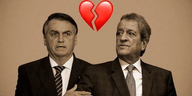 Jair Bolsonaro ao lado do presidente nacional do Partido Liberal (PL), Valdemar Costa Neto. Ambos estão em rota de colisão, mas se aturando