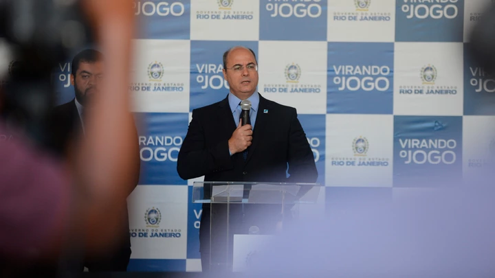 Governador Wilson Witzel em coletiva no Palacio Guanabara anunciando novas medidas a serem tomadas para minimizar o impacto da crise do coronavírus (Covid-19) para a população no Rio de Janeiro.
