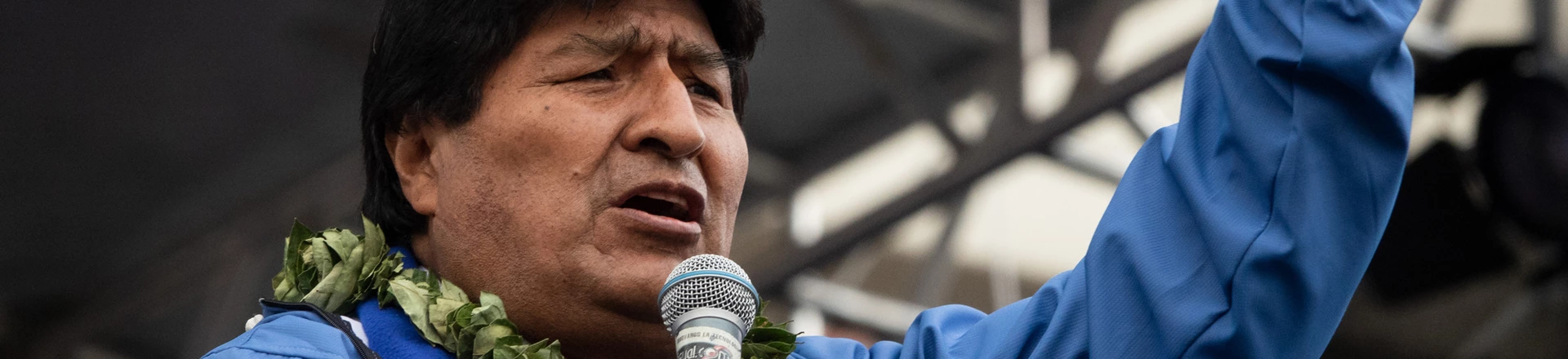 Evo Morales, ex-presidente da Bolívia, participa de evento comemorando os 26 anos de fundação do partido governista Movimento ao Socialismo (MAS), em La Paz, em 29 de março de 2021.