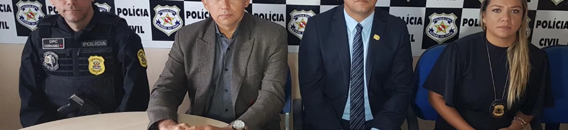O delegado José Humberto de Melo (terceiro da esquerda para a direita) foi afastado do caso. Ele comandou a operação que prendeu ambientalistas e os colocou como suspeitos de provocar incêndios florestais. 