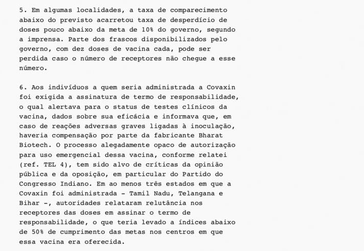 Embaixador brasileiro na Índia avisou governo Bolsonaro que Covaxin teve ‘processo opaco’ de autorização