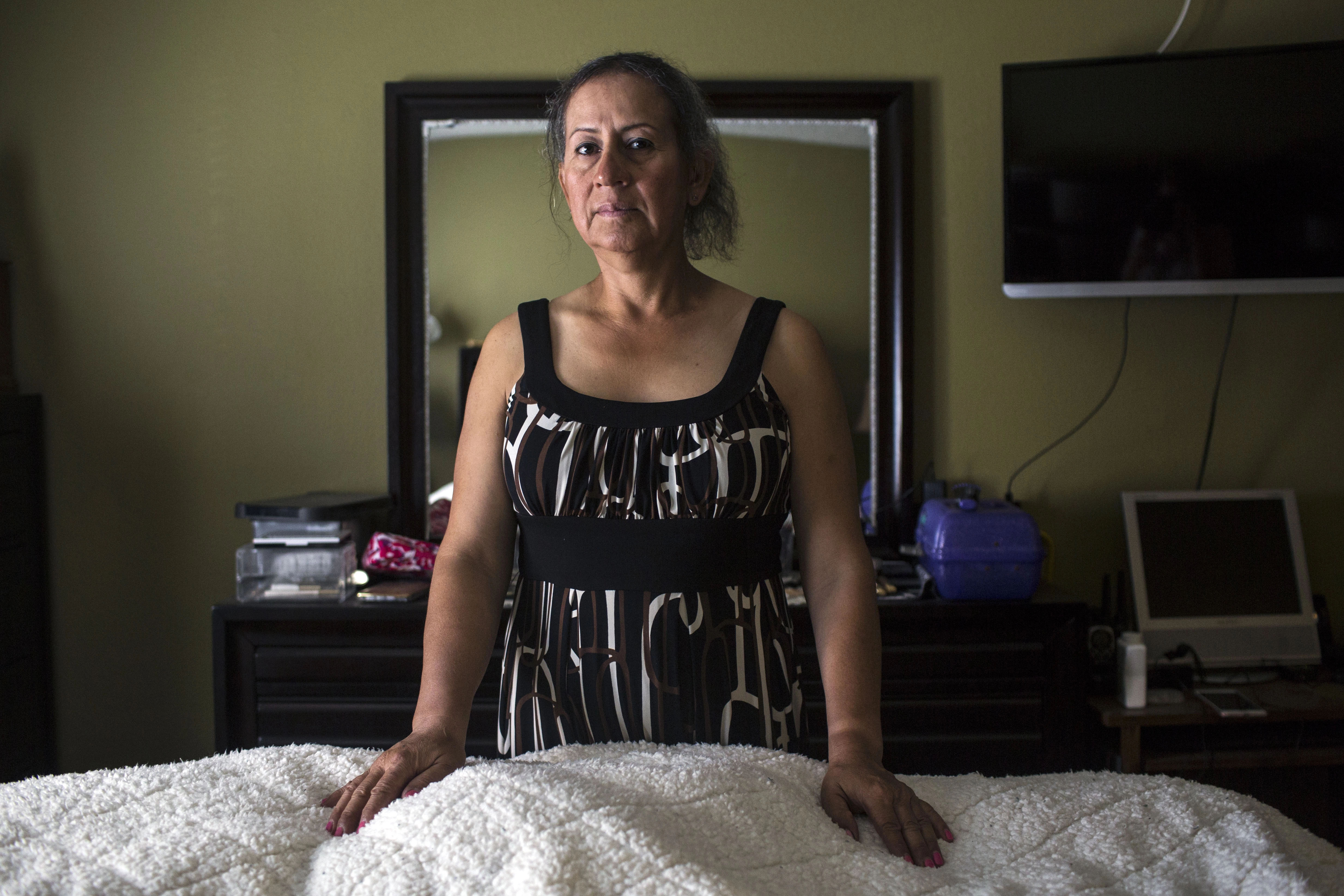 Former Uber driver, Rachel Galindo stands for a portrait in her home on April 30, 2017, in Los Angeles, California. As a transgender person, Galindo says she faced a lot of discrimination while driving for the company.