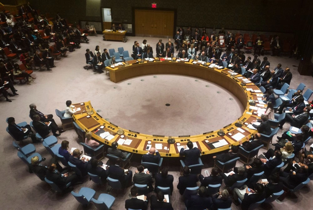 US Secretary of State Rex Tillerson speaks at a UN Security Council meeting on non-proliferation of weapons of mass destruction on September 21, 2017 at the United Nations in New York. Tillerson joined foreign ministers from China, Russia and Japan at the UN Security Council to discuss the issue and press calls for sanctions against North Korea to be enforced. / AFP PHOTO / DON EMMERT (Photo credit should read DON EMMERT/AFP/Getty Images)