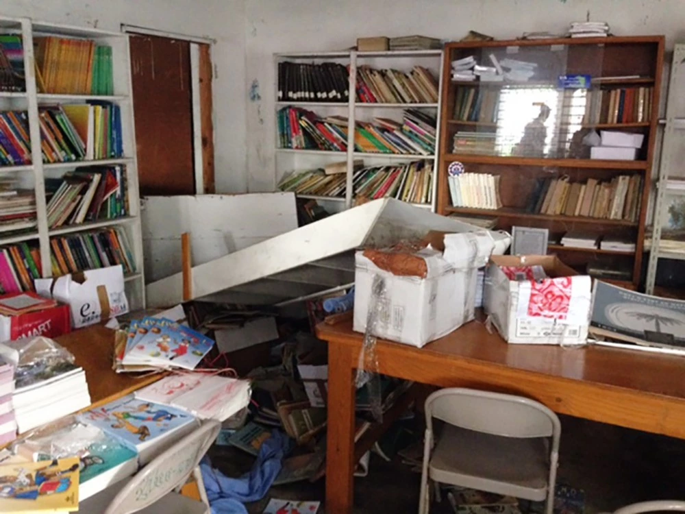 Ransacked school room at Maranatha campus in Port-au-Prince, on Nov. 17, 2017.