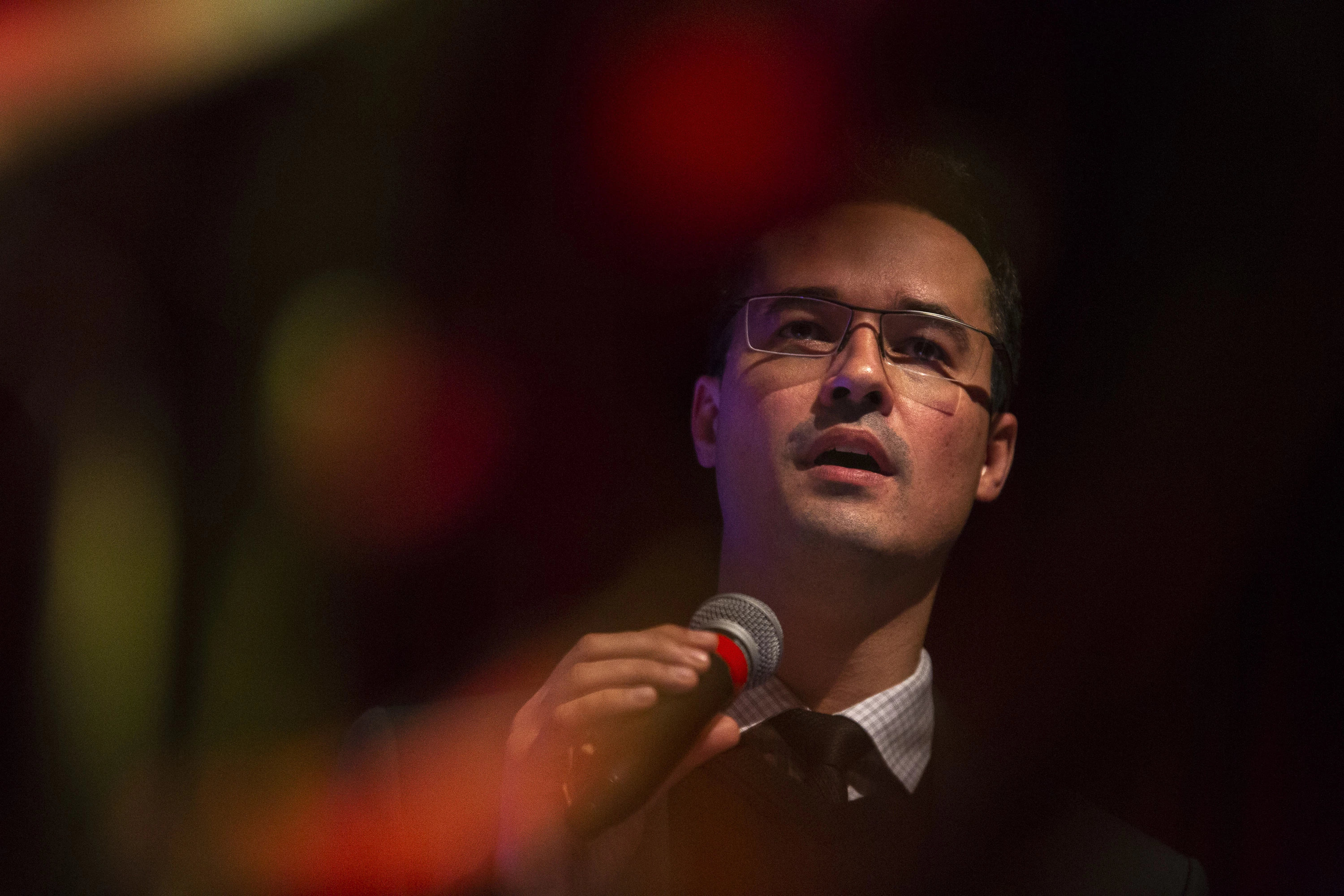 Deltan Dallagnol fala durante seminário da Associação Nacional dos Auditores Fiscais da Receita Federal do Brasil. Agosto de 2018.