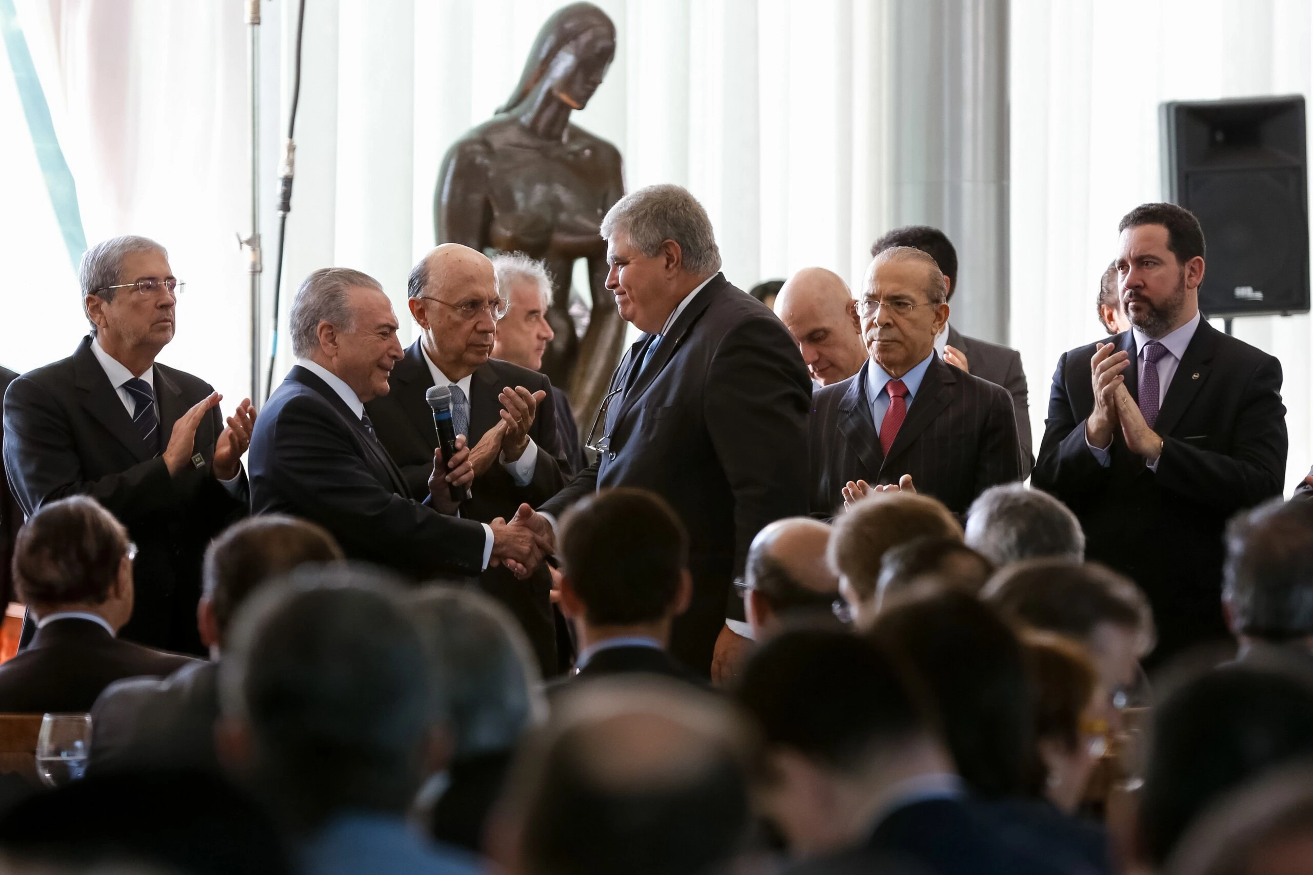 Brasília - Presidente Michel Temer, discute reforma da previdência durante café da manhã, com deputados e senadores da base aliada ( Marcos Corrêa/PR)