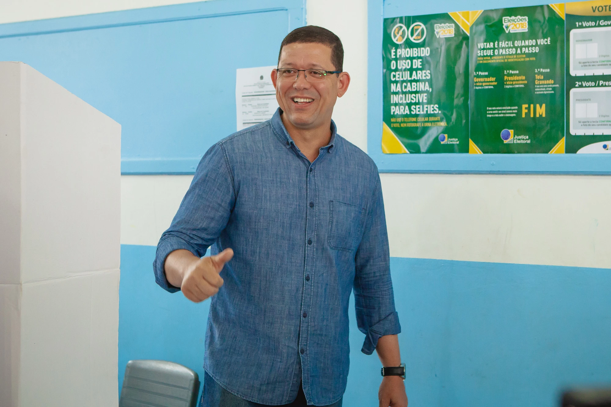 Coronel da Polícia Militar Marcos Rocha, governador de Rondônia.