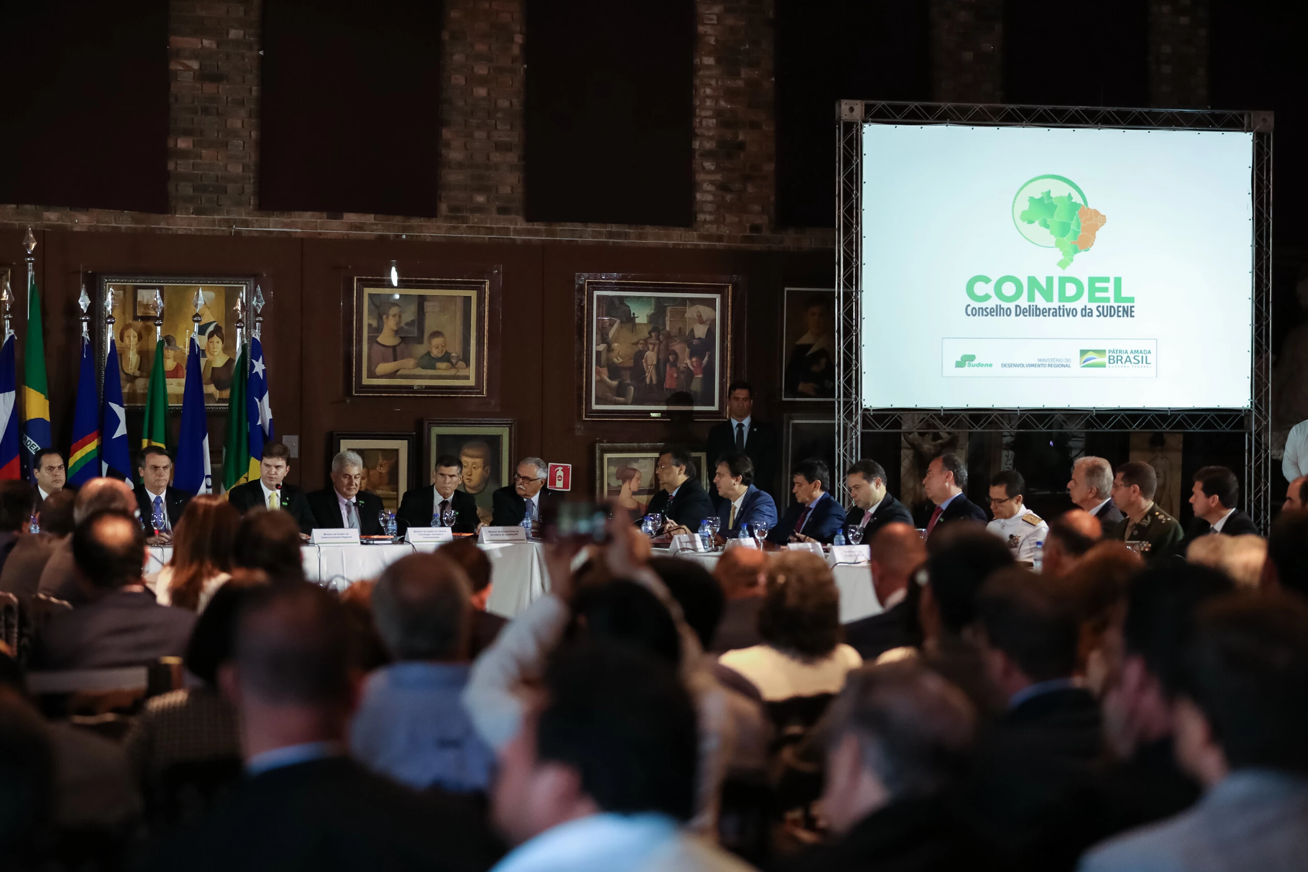 Presidente da República, Jair Bolsonaro, durante a 25ª Reunião do  Conselho Deliberativo da Superintendência de Desenvolvimento do Nordeste (SUDENE).