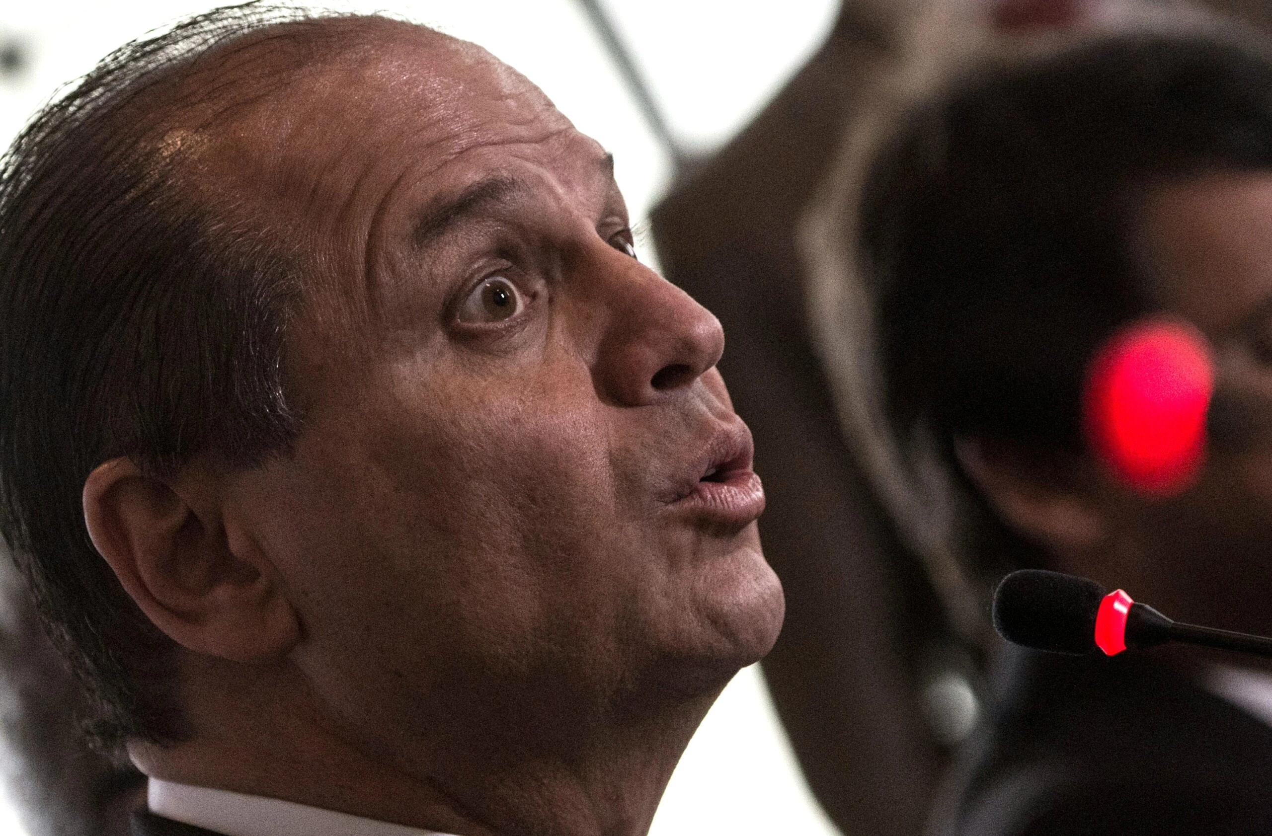 Brazilian Health Minister Ricardo Barros speaks during a press conference with foreign media at the Itamaraty Palace in Rio de Janeiro on June 10, 2016.Barros talked about Brazilian government's actions to combat mosquito Aedes Aegypti, transmitter of Zika Virus, 56 days before the beginning of the Rio 2016 Olympic Games. / AFP / VANDERLEI ALMEIDA (Photo credit should read VANDERLEI ALMEIDA/AFP/Getty Images)