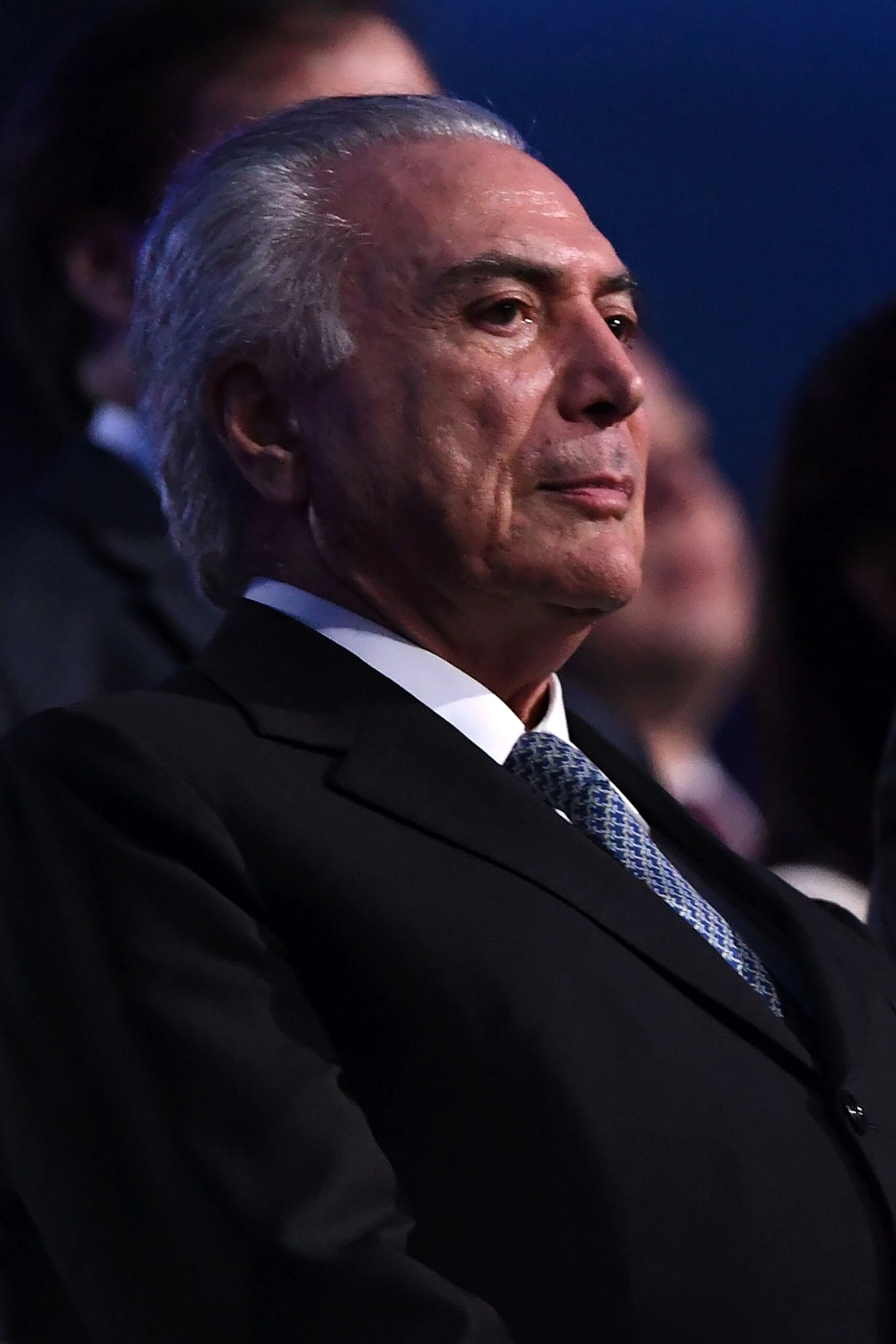 Brazil's acting President Michel Temer attends the opening ceremony of the Rio 2016 Olympic Games at Maracana Stadium in Rio de Janeiro on August 5, 2016. / AFP / Kirill KUDRYAVTSEV        (Photo credit should read KIRILL KUDRYAVTSEV/AFP/Getty Images)