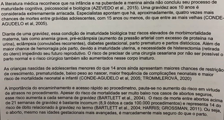 Laudo do dia 10 de maio aponta que meninas entre 10 e 14 anos correm quatro vezes mais chance de morrer na gestação – e os riscos aumentam conforme a gravidez avança.