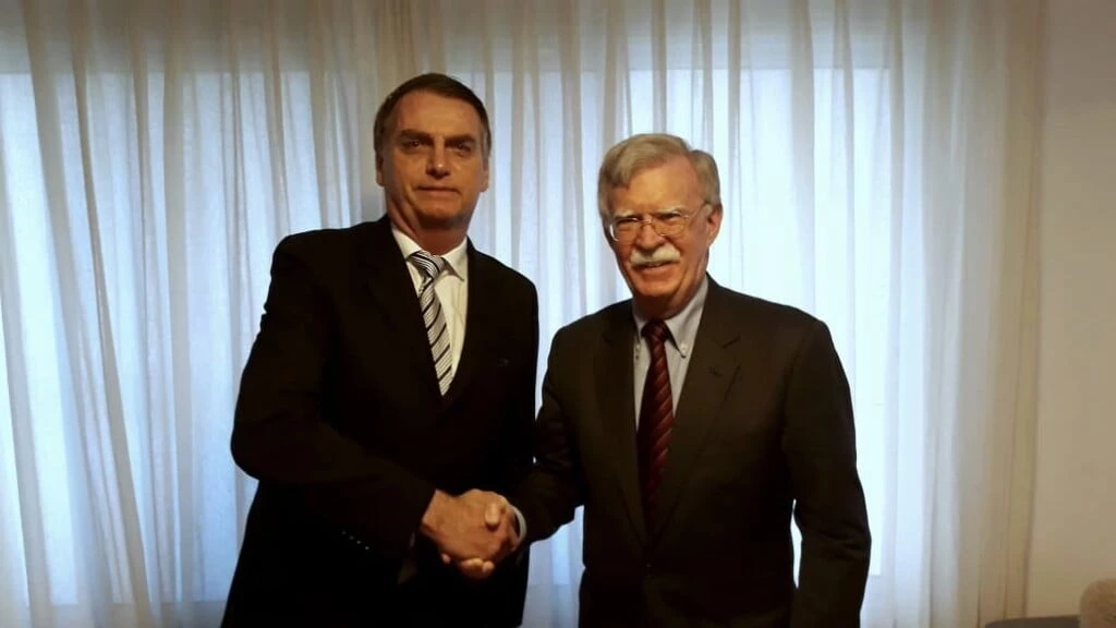 No dia 29 de novembro, o presidente eleito Jair Bolsonaro recebeu a visita de John Bolton, conselheiro de segurança nacional dos EUA.