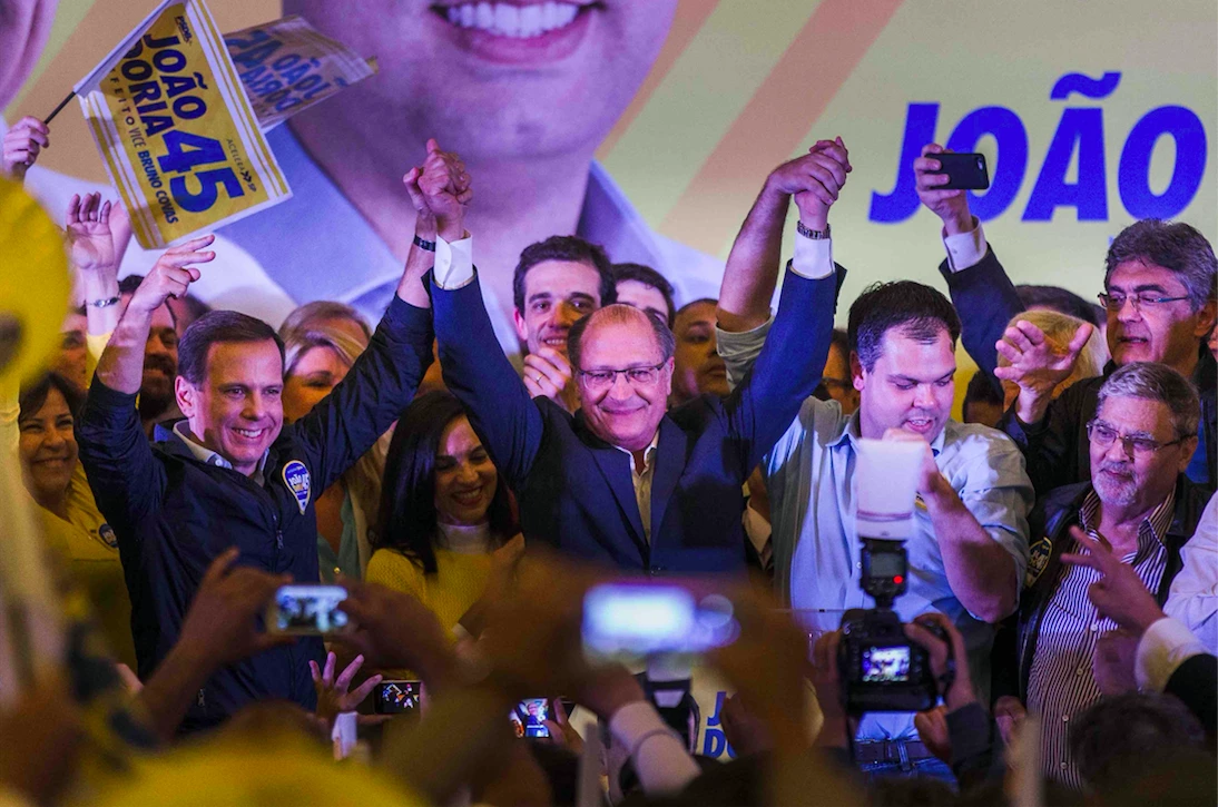 S?ÉO PAULO, SP, 27.09.2016: JO?ÉO-DORIA - O empres?°rio Jo?£o Doria, candidato do PSDB ?† Prefeitura de S?£o Paulo, participa de evento de campanha do partido no Club Homs, na avenida Paulista, regi?£o central de S?£o Paulo, com a presen?ßa do governador Geraldo Alckmin. (Foto: Avener Prado/Folhapress)