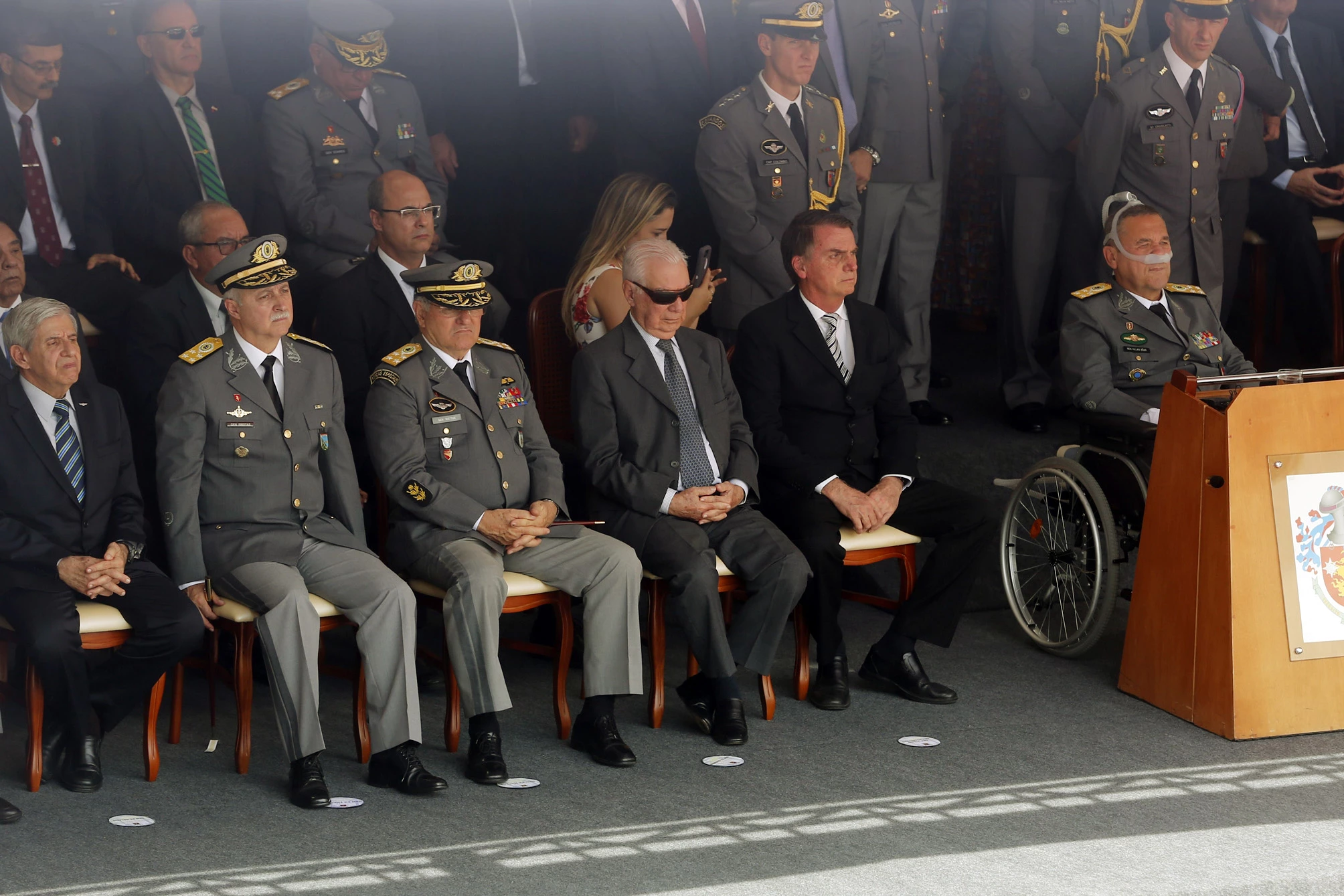 Rio de Janeiro RJ 29 11 2018 O presidente eleito Jair Bolsonaro participa da formatura e diplomação de militares na Escola de Aperfeiçoamento de Oficiais, na Vila Militar em Deodoro, no Rio de Janeiro.Fernando Frazão/Agencia Brasil