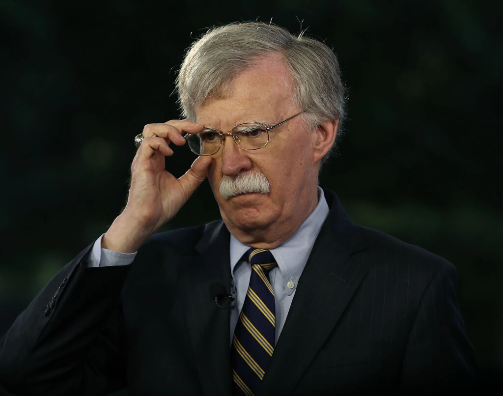 O assessor de Segurança Nacional dos EUA, John Bolton, em um programa de TV na Casa Branca, no dia 9 de maio de 2018, em Washington, D.C.