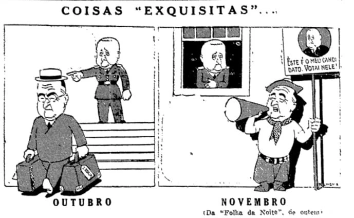 Charge da Folha da Noite de 27 de novembro de 1945.