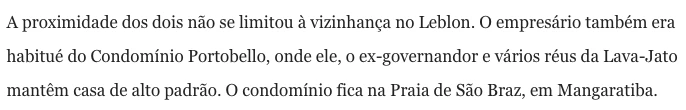 Trecho de reportagem de O Globo