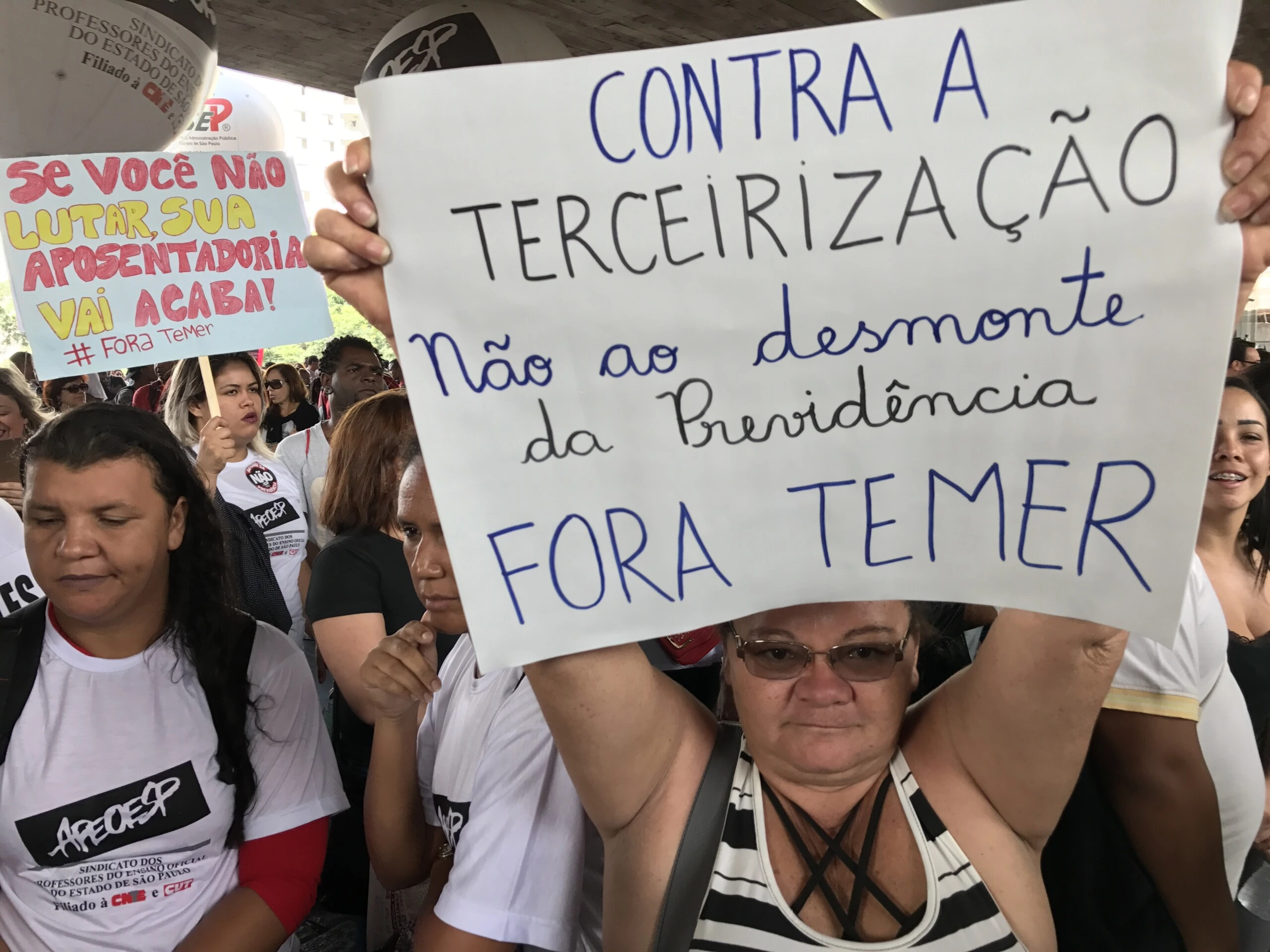 31/03/2017- São Paulo- SP, Brasil- Ato contra a reforma da previdência na avenida Paulista.Foto: Roberto Parizotti / CUT