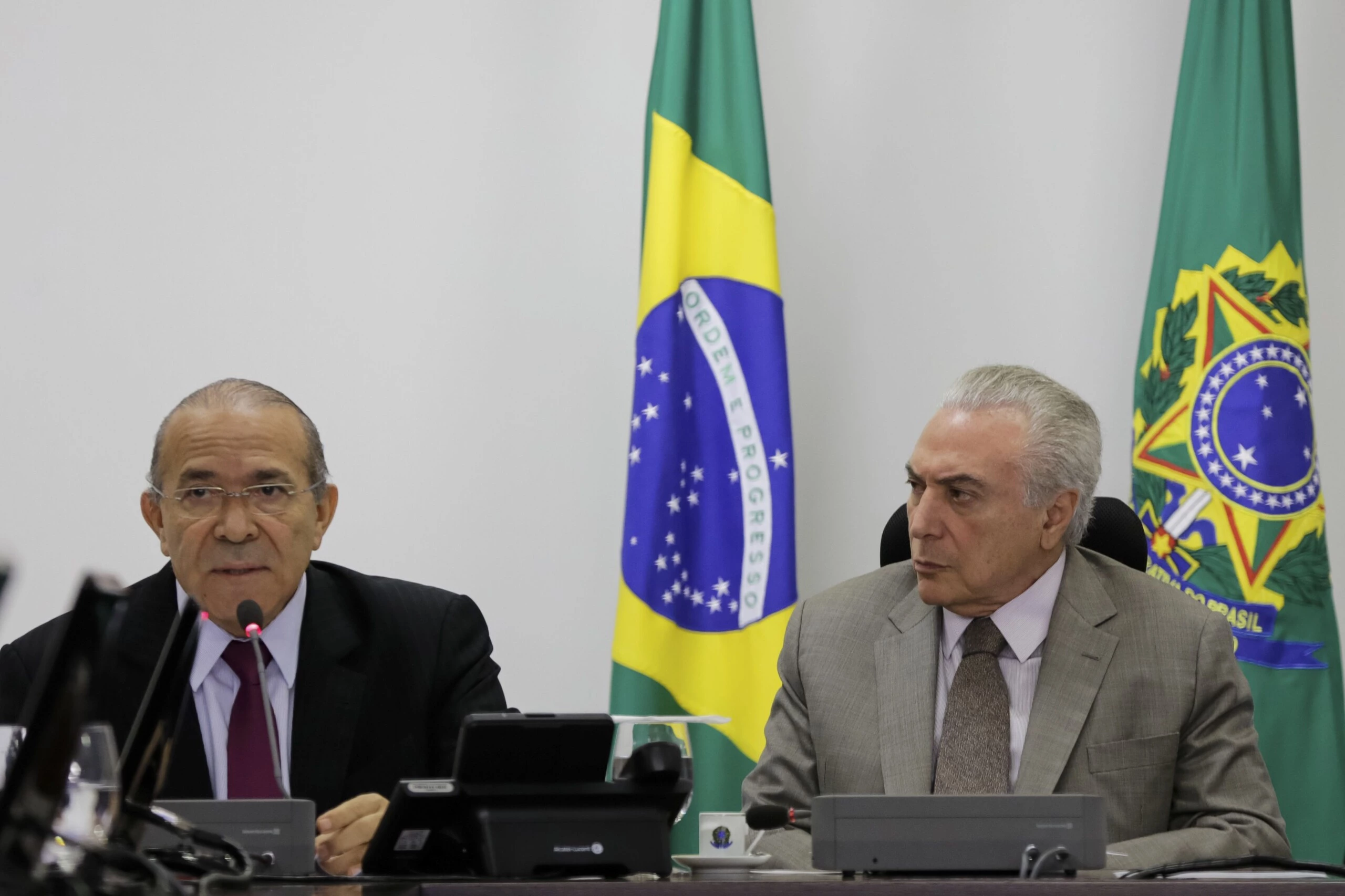 Brasília -  Presidente Michel Temer durante reunião com  o ministro-chefe da Casa Civil da Presidência da República, Eliseu Padilha (Marcos Corrêa/PR)