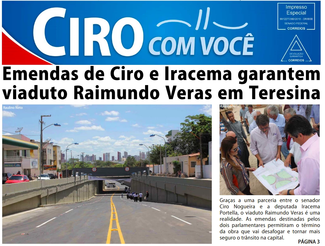 Capa de informativo do mandato do senador Ciro Nogueira