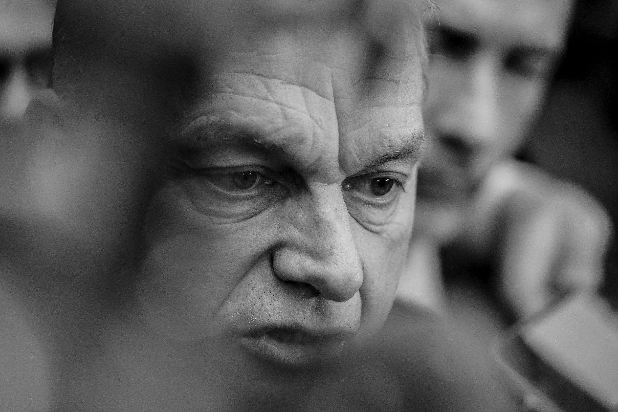 (EDITOR'S NOTE: Image was converted to black and white) Prime Minister of Hungary Viktor Orban in Brussels, Belgium, on February 21, 2020 (Photo by Riccardo Pareggiani/NurPhoto via Getty Images)