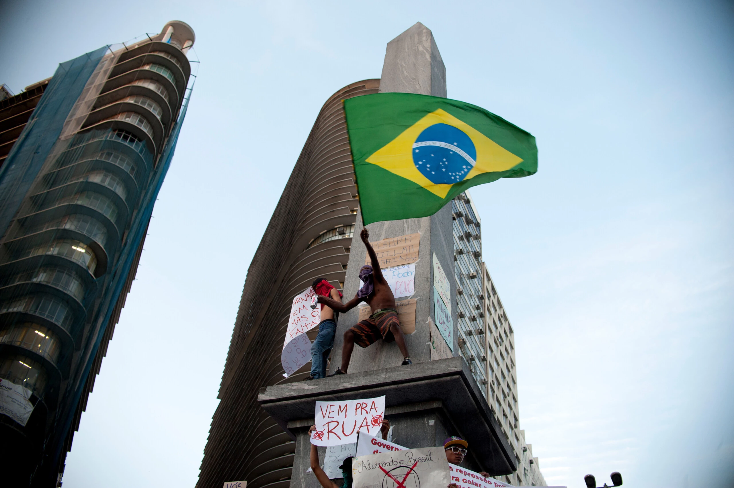 Protestos de Junho de 2013 contra o aumento das passagens, em Belo Horizonte, Minas. 