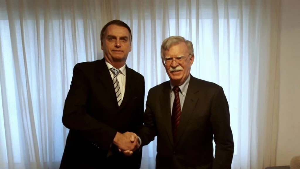 No dia 29 de novembro, o presidente eleito Jair Bolsonaro recebeu a visita de John Bolton, conselheiro de segurança nacional dos EUA.