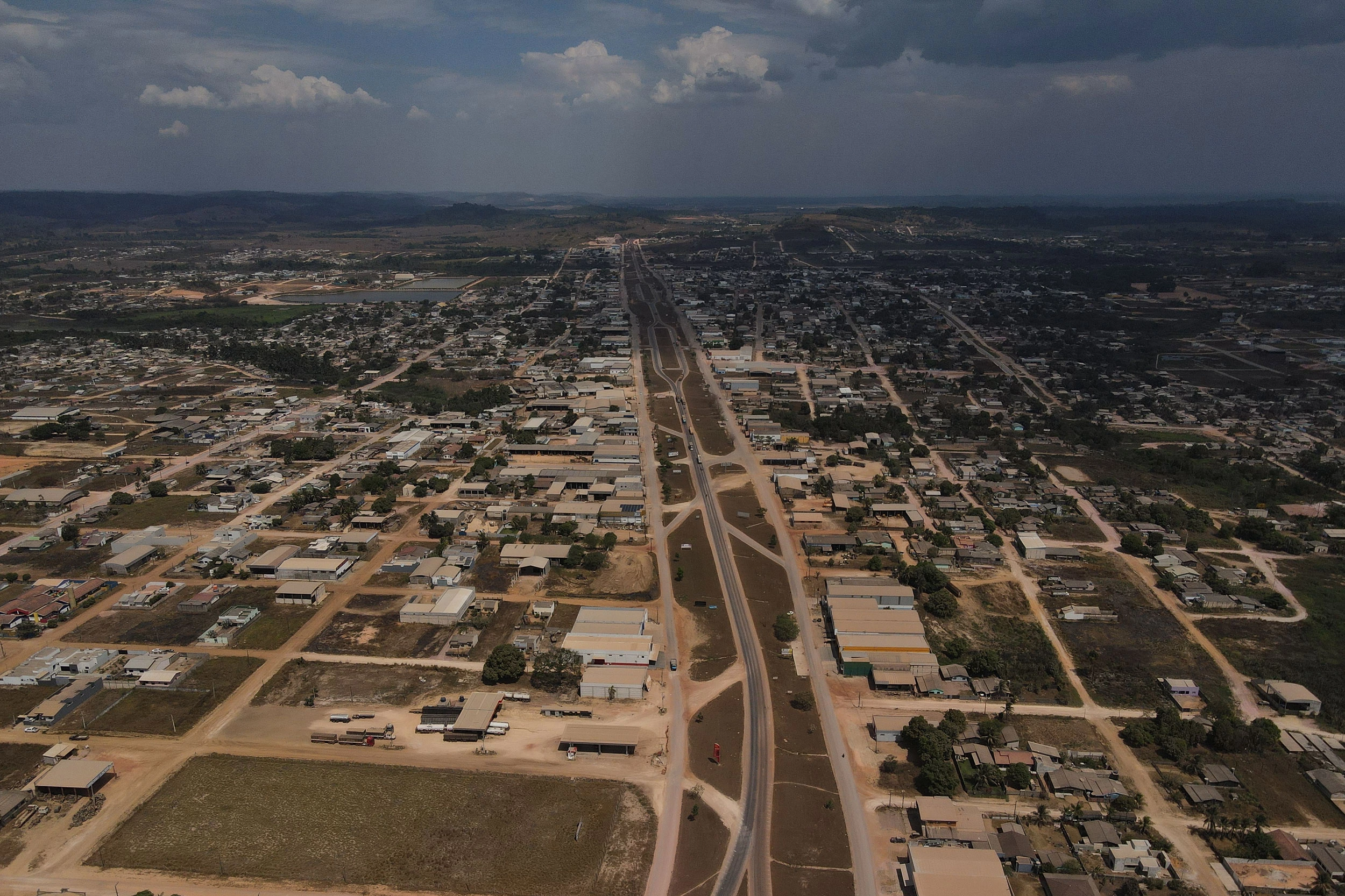 Vista aerea de Novo Progresso, Pará.