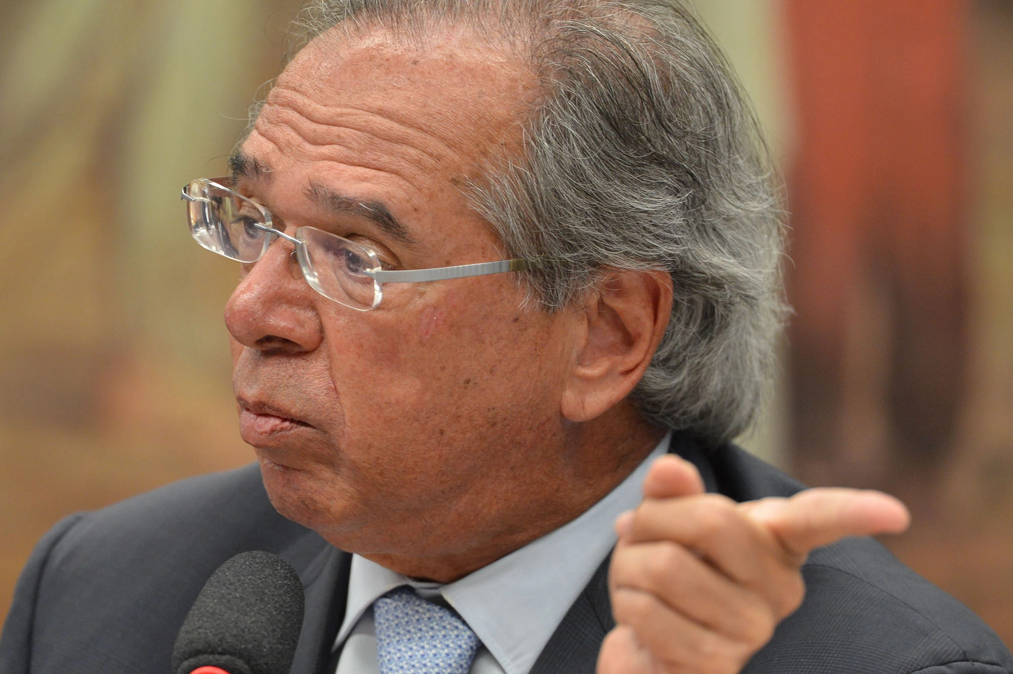 O ministro da Economia, Paulo Guedes, participa de audiência pública na Comissão Especial da Câmara que analisa a proposta de emenda à Constituição da reforma da Previdência.