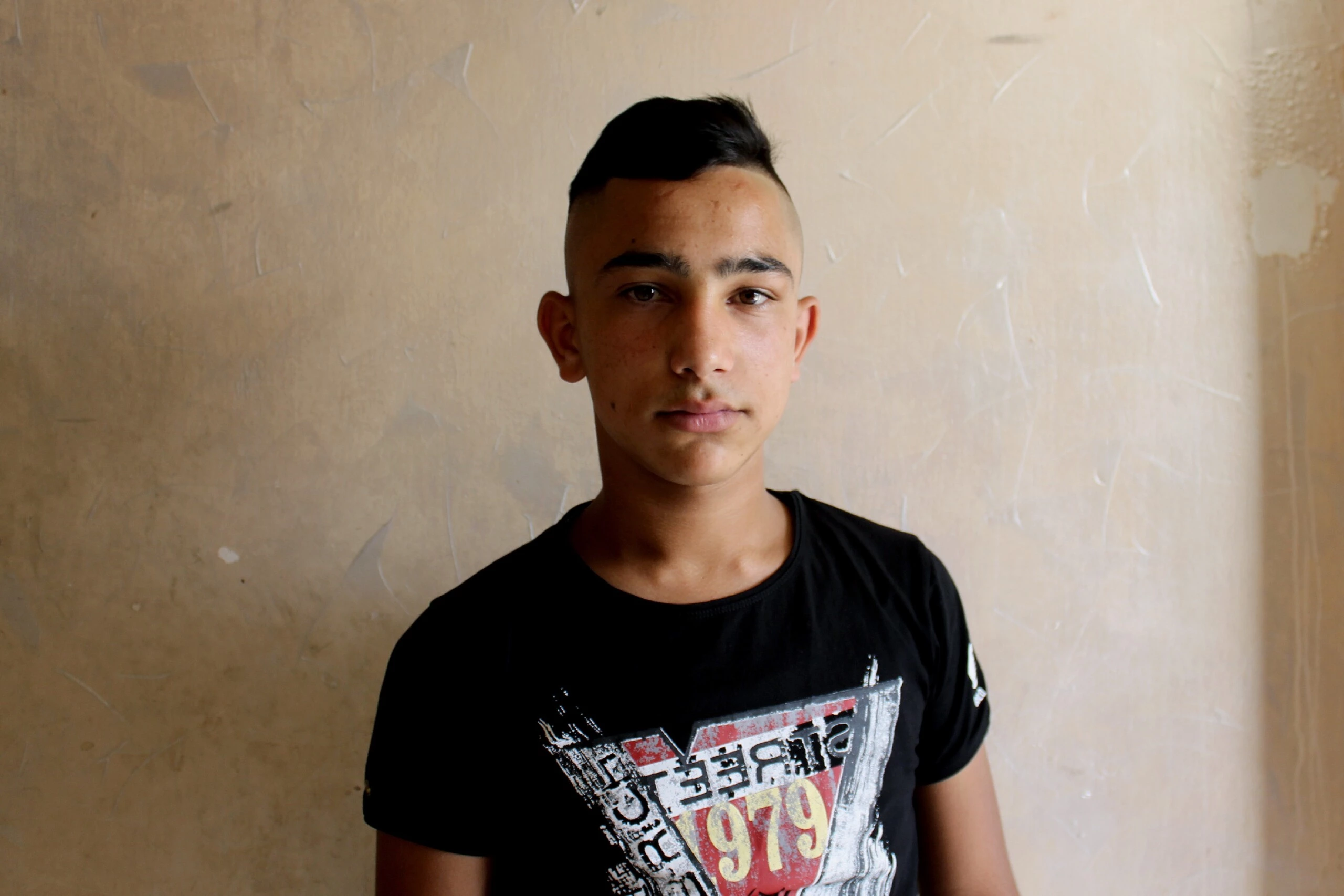 Ahmad Shamaly, fotografado em sua casa em Belém, na Cisjordânia.