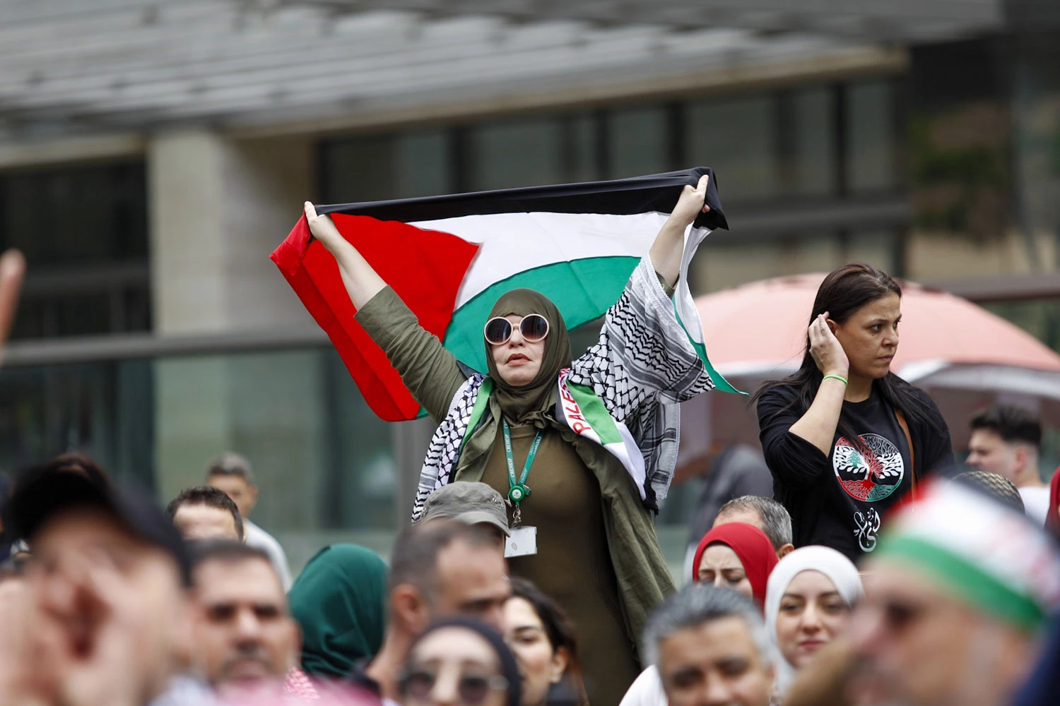 Na manha deste domingo (15), ocorrem novas manifestações em solidariedade ao povo palestino na Avenida Paulista (SP). Foto: Wagner Vilas/Agência Enquadrar/Folhapress