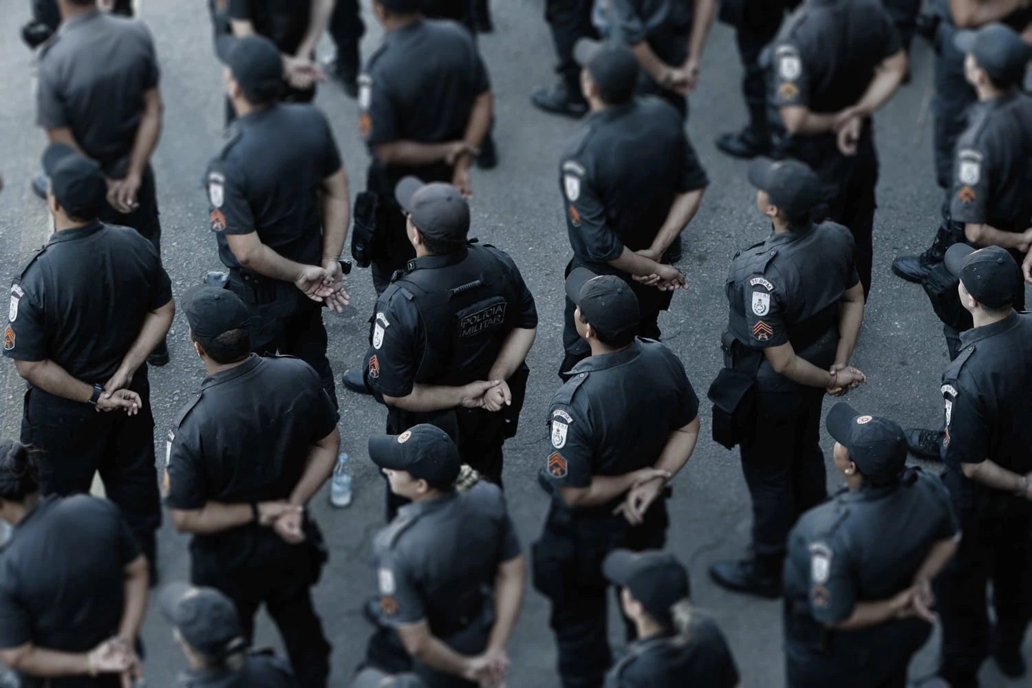 Rio de Janeiro - Policiais durante posse do coronel Luis Cláudio Laviano como comandante da Polícia Militar do Estado do Rio de Janeiro (PMERJ) em solenidade no Batalhão de Polícia de Choque (Fernando Frazão/Agência Brasil)