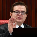 Supreme Electoral Court (TSE) Judge Herman Benjamin speaks during a session examining whether the 2014 reelection of president Dilma Rousseff and her then-vice president Temer should be invalidated because of corrupt campaign funding, in Brasilia, on June 7, 2017.Judges on Brazil's electoral court were expected to start voting Wednesday in a case that could topple scandal-tainted President Michel Temer. If the court votes to scrap the election result, Temer -- who took over only last year when Rousseff was impeached -- would himself risk losing his office. / AFP PHOTO / EVARISTO SA (Photo credit should read EVARISTO SA/AFP/Getty Images)