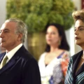 Brasília - A presidenta Dilma Rousseff e o vice-presidente, Michel Temer, participam da solenidade onde recebem os cumprimentos de oficiais-generais no Clube do Exército (Antonio Cruz/Agência Brasil)