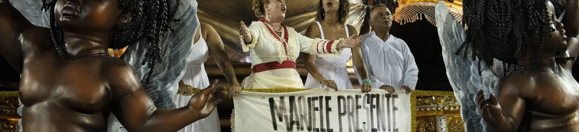 Anielle Franco em desfile da escola de samba Vila Isabel, no Rio de Janeiro, em 4 de março. Anielle Franco em desfile da escola de samba Vila Isabel, no Rio de Janeiro, em 4 de março.