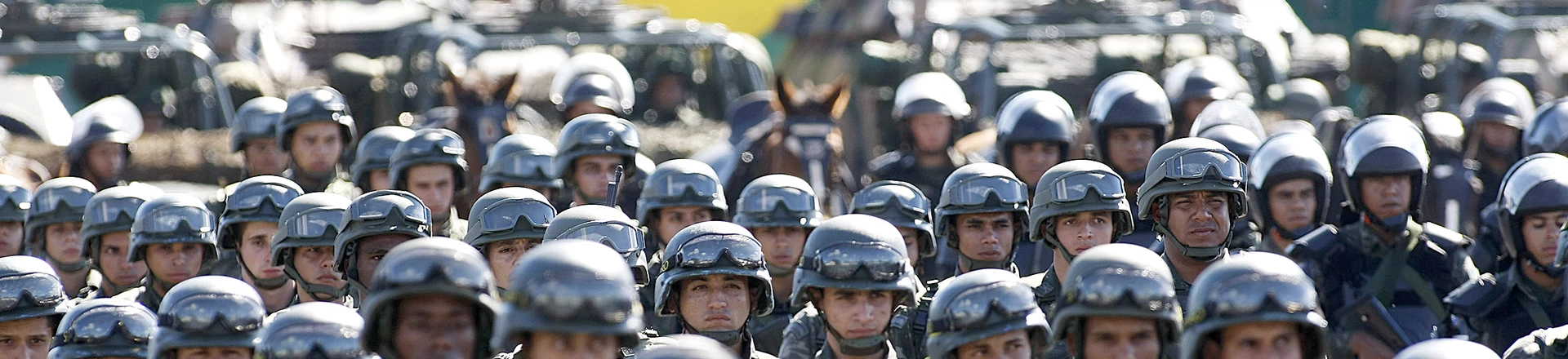 The Brazilian Army Command presents the military contingent that will work on the security of the 2013 FIFA Confederations Cup in Brasilia on June 13, 2013. The security forces will be formed personnel from the Army and the Paramilitary Police. AFP PHOTO/Beto BARATA. (Photo credit should read BETO BARATA/AFP/Getty Images) The Brazilian Army Command presents the military contingent that will work on the security of the 2013 FIFA Confederations Cup in Brasilia on June 13, 2013. The security forces will be formed personnel from the Army and the Paramilitary Police. AFP PHOTO/Beto BARATA. (Photo credit should read BETO BARATA/AFP/Getty Images)