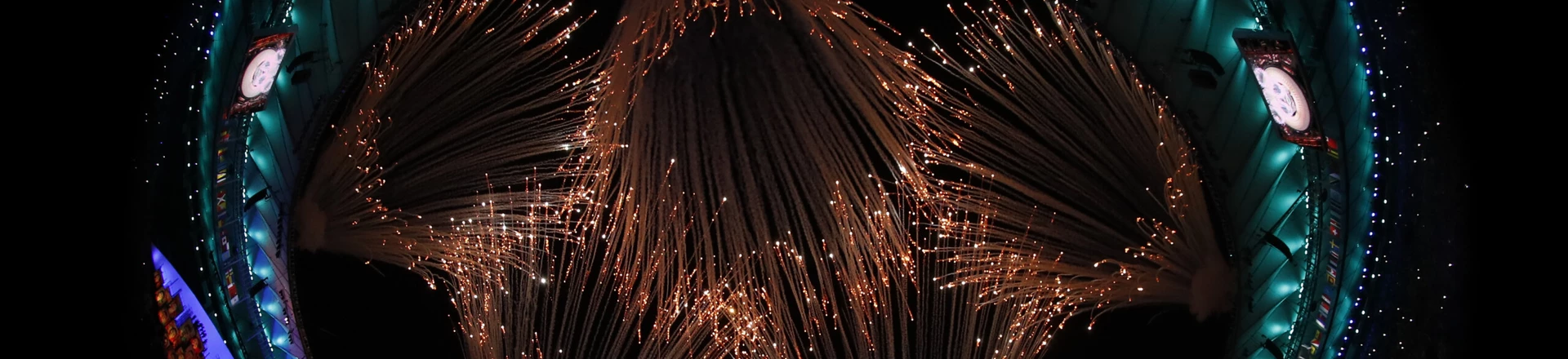 The Olympic Rings are made by fireworks during the opening ceremony of the Rio 2016 Olympic Games at the Maracana stadium in Rio de Janeiro on August 5, 2016. / AFP / Odd ANDERSEN        (Photo credit should read ODD ANDERSEN/AFP/Getty Images) The Olympic Rings are made by fireworks during the opening ceremony of the Rio 2016 Olympic Games at the Maracana stadium in Rio de Janeiro on August 5, 2016. / AFP / Odd ANDERSEN        (Photo credit should read ODD ANDERSEN/AFP/Getty Images)