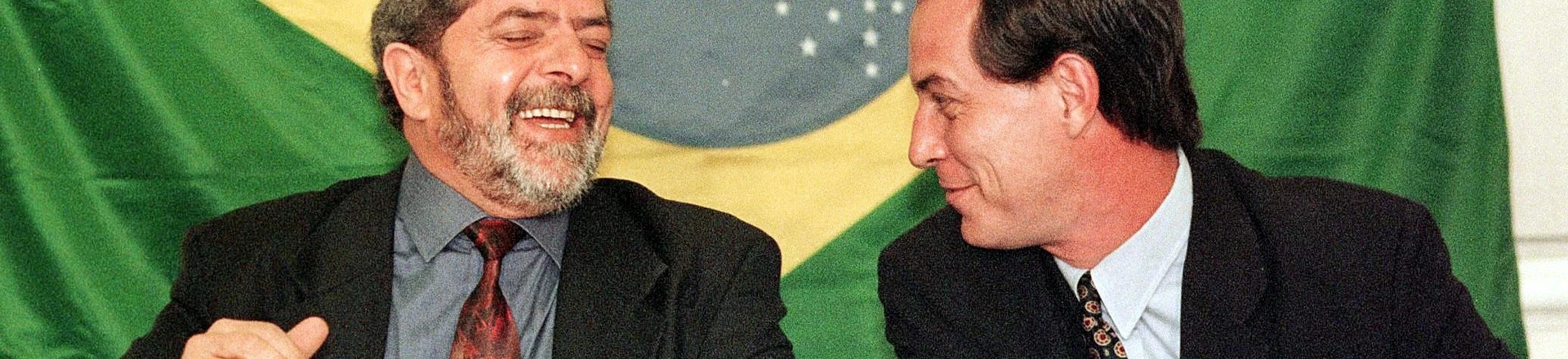 SAO PAULO, BRAZIL:  Brazilian presidential candidates Luiz Inacio Lula da Silva(L) of the Workers Party and Ciro Gomes(R) of the Popular Socialist Party laugh during a joint press conference in a hotel of Sao Paulo, Brazil, 28 September. The latest polls leading to Brazil's 04 October presidential elections put Lula in second position with 25 percent of the votes while Gomes is third with nine percent. Current president Fernando Henrique Cardoso leads both of them with 46 percent. AFP PHOTO   Marie HIPPENMEYER (Photo credit should read MARIE HIPPENMEYER/AFP/Getty Images) SAO PAULO, BRAZIL:  Brazilian presidential candidates Luiz Inacio Lula da Silva(L) of the Workers Party and Ciro Gomes(R) of the Popular Socialist Party laugh during a joint press conference in a hotel of Sao Paulo, Brazil, 28 September. The latest polls leading to Brazil's 04 October presidential elections put Lula in second position with 25 percent of the votes while Gomes is third with nine percent. Current president Fernando Henrique Cardoso leads both of them with 46 percent. AFP PHOTO   Marie HIPPENMEYER (Photo credit should read MARIE HIPPENMEYER/AFP/Getty Images)