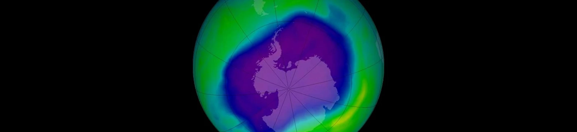 O buraco na camada de ozônio na Antártica, no dia 24 de setembro de 2006.