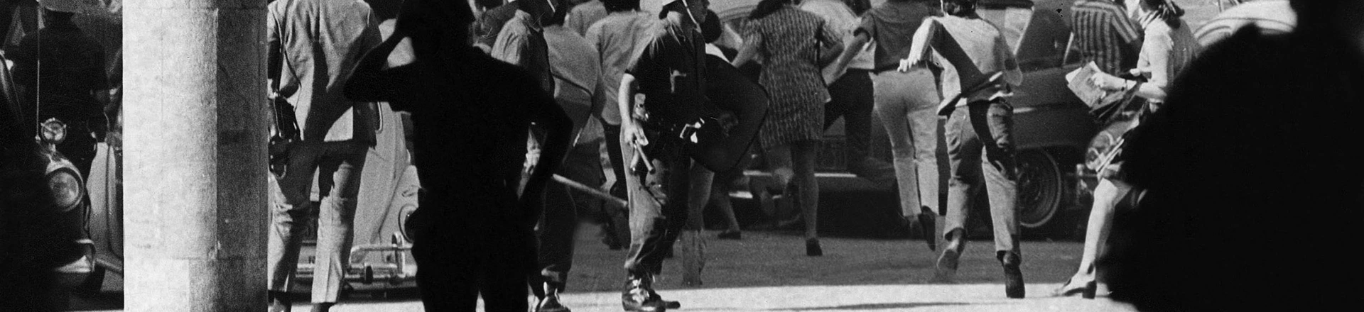 Students, impeded from coming together in front of Education Ministry building, hold a number of "lightning" rallies, in Rio de Janeiro, southeastern Brazil, June 19, 1968. More than 100 students were arrested by the military police. Protests and confrontations between students and policemen were frequent during the military regime. Students, impeded from coming together in front of Education Ministry building, hold a number of "lightning" rallies, in Rio de Janeiro, southeastern Brazil, June 19, 1968. More than 100 students were arrested by the military police. Protests and confrontations between students and policemen were frequent during the military regime.