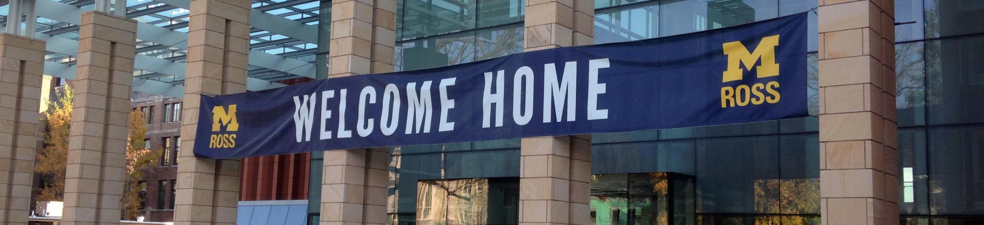 A sign welcomes visitors to the Stephen M. Ross School of Business on the University of Michigan campus in Ann Arbor, Mich., on Monday, Nov. 3, 2014. Crews working on a $135 million expansion of the Ross School moved a 65-foot-tall tree 500 feet from the side of the building to an area close to the front entrance. (AP Photo, Mike Householder) A sign welcomes visitors to the Stephen M. Ross School of Business on the University of Michigan campus in Ann Arbor, Mich., on Monday, Nov. 3, 2014. Crews working on a $135 million expansion of the Ross School moved a 65-foot-tall tree 500 feet from the side of the building to an area close to the front entrance. (AP Photo, Mike Householder)