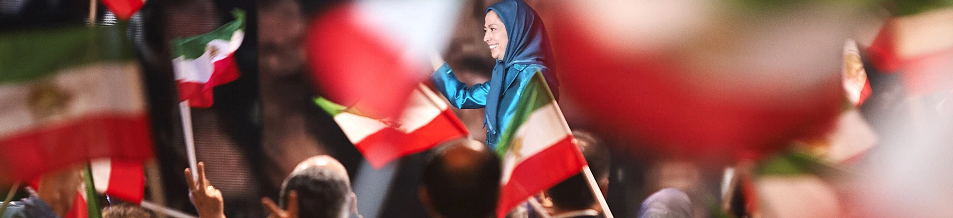 The great annual meeting of the Iranian resistance (NCRI) took place at the Villepinte exhibition center near Paris, France, on 1st July 2017. Mariam Radjavi (C) spoke in front of more than 100 000 people from the Iranian diaspora, coming from all over the world.French and international political leaders also made a speech to support her. (Photo by Siavosh Hosseini/NurPhoto via Getty Images) The great annual meeting of the Iranian resistance (NCRI) took place at the Villepinte exhibition center near Paris, France, on 1st July 2017. Mariam Radjavi (C) spoke in front of more than 100 000 people from the Iranian diaspora, coming from all over the world.French and international political leaders also made a speech to support her. (Photo by Siavosh Hosseini/NurPhoto via Getty Images)