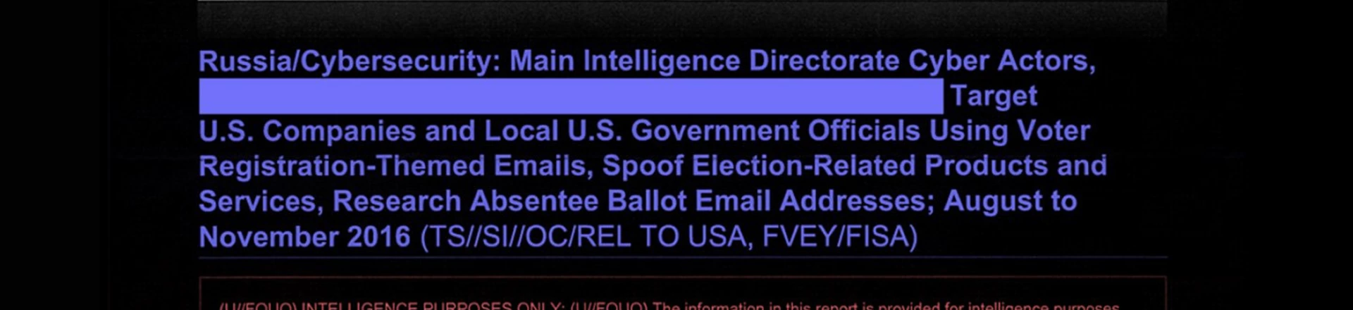 EXCLUSIVO: Relatório secreto da NSA mostra hacking russo dias antes da eleição americana