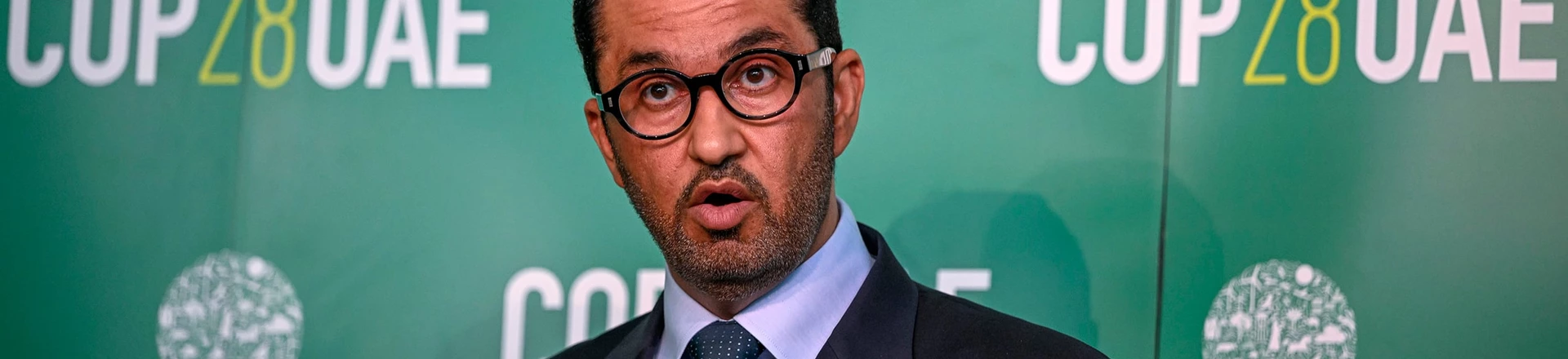 O sultão Al Jaber, presidente designado da conferência climática COP28 e CEO da Empresa Nacional de Petróleo de Abu Dhabi. O sultão Al Jaber, presidente designado da conferência climática COP28 e CEO da Empresa Nacional de Petróleo de Abu Dhabi.