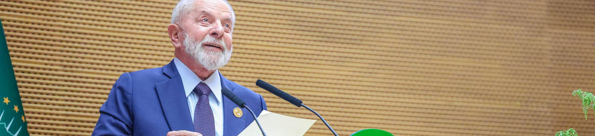 Lula discursa em evento na cúpula da União Africana, onde comparou genocídio em Gaza ao Holocausto contra os judeus. Lula discursa em evento na cúpula da União Africana, onde comparou genocídio em Gaza ao Holocausto contra os judeus.