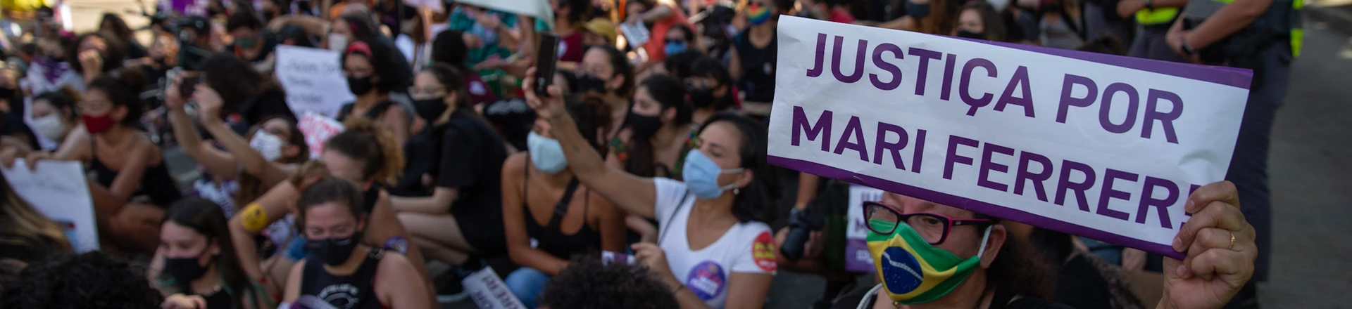 Manifestação por justiça no caso Mari Ferrer, organizado por entidades feministas em São Paulo em novembro de 2020, logo após a publicação da nossa primeira reportagem sobre o caso. Manifestação por justiça no caso Mari Ferrer, organizado por entidades feministas em São Paulo em novembro de 2020, logo após a publicação da nossa primeira reportagem sobre o caso.