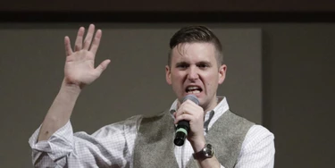 Richard Spencer, who leads a movement that mixes racism, white nationalism and populism, speaks at the Texas A&M University campus Tuesday, Dec. 6, 2016, in College Station, Texas. Texas A&M officials say they didn't schedule the speech by Spencer, who was invited to speak by a former student who reserved campus space available to the public. (AP Photo/David J. Phillip) Richard Spencer, who leads a movement that mixes racism, white nationalism and populism, speaks at the Texas A&M University campus Tuesday, Dec. 6, 2016, in College Station, Texas. Texas A&M officials say they didn't schedule the speech by Spencer, who was invited to speak by a former student who reserved campus space available to the public. (AP Photo/David J. Phillip)